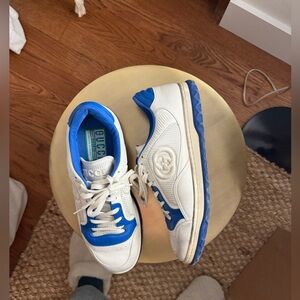 Gucci Men's White and Blue Sneakers